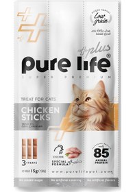 Resim Pure Life Plus Tavuk Etli Kedi Ödül Çubukları 15 G 