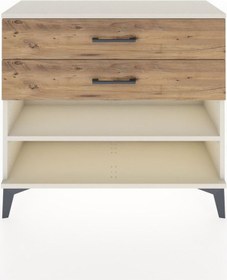 Resim Arges Şifonyer Tek Raflı 2 Çekmeceli 88x30x80 Aytaşı-çam Aytası 