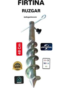 Resim Xxxxl Plaj Bahçe Kamp Şemsiye Kazığı 48 Cm 
