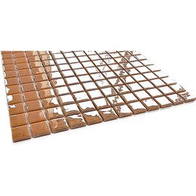 Resim MozaiKristaL Tüm yüzeyler için 2,5x2,5cm. Sütlü Kahve, 31,5x31,5cm. Fileli Cam Mozaik. (10 File=1 m2 Fiyatı ) 