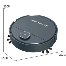 Resim 3'ü 1 Arada Akıllı Süpürme Robotu Ev Mini Süpürgesi Süpürme Ve Vakumlama Black Siyah 