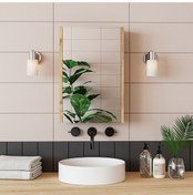 Resim Roomart Kulpsuz Tek Kapaklı Atlantik-beyaz 40 Cm Mini Aynalı Atlantik Çam - Beyaz 