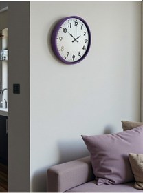 Resim Büro Ev Ofis Hediyesi İçin 36cm Mor Tarz Dekor Duvar Saati Diğer 