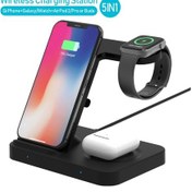 Resim Butu F16 5'i 1 Arada Kablosuz Şarj İstasyonu /Watch/s/ Buds/ Watch İçin Hızlı Şarj İstasyonu 