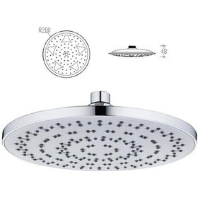 Resim Tema Tondo Banyo Tepe Duş Başlığı Başlık Kireç Kırıcılı Sistem 
