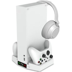 Resim Xbox Series S Fanlı Şarj İstasyonlu Kulaklık Askılı Stand 