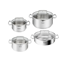 Resim Tefal Duetto İndüksiyon Tabanlı 8 Parça Çelik Tencere Seti Çelik 