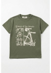 Resim Mackays Erkek Çocuk Baskılı Tshirt Haki Haki 
