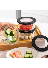 Resim Porsima 4380 Flat 3 Lü Cam Çok Amaçlı Saklama Kabı 