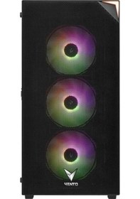 Resim Vento VG4200S 650W 80+ Mesh Panel Tempered Camlı Bilgisayar Kasası Siyah 