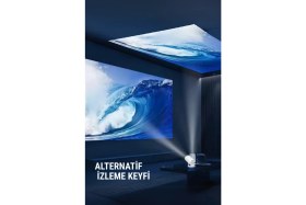 Resim Taşınabilir Android Projeksiyon Cihazı Pro 4K Hd Görüntü Wifi Bluetooth Desteği Speaker Hediyeli 