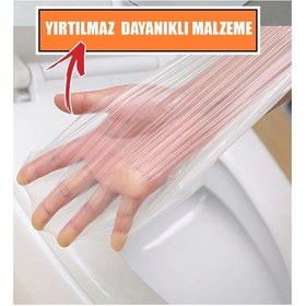 Resim tafce Klozet Kapak Örtüsü Pratik Kullanımlı Hijyenik Klozet Kapağı Poşeti 50 Adet 