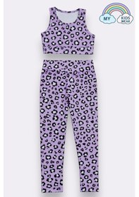 Resim My Kids Wear Kız Çocuk Çok Amaçlı Desenli Mayo & Spor Takımı 12445 Beyaz - Siyah 