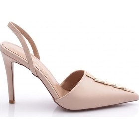 Resim Dgn 5034 Kadin Arkadan Geçirmeli Abiye Ayakkabi 5034-1974-R1806 Ten Rengi 