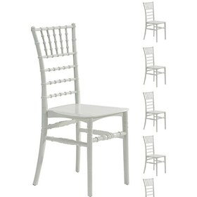 Resim 6 Adet Soho Beyaz Sandalye / Balkon-bahçe-mutfak 