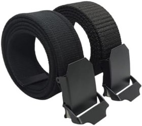 Resim 2 Adet Erkek Kemer 4 cm Siyah Tactical Palaska Tarzı 