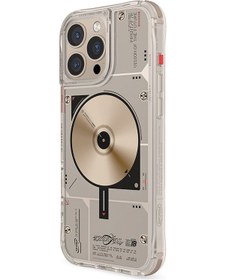 Resim İphone Uyumlu 16 Pro Max Kılıf Magsafe Özellikli Disk Desenli Airbag Tasarımlı Skinarma Nova Kapak Gold 