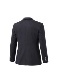 Resim Plus Scorpion Erkek Pamuklu Penye Likralı Tek Düğmeli Çift Yırtmaçlı Blazer Ceket Siyah 