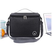 Resim Siyah Büyük Yalıtımlı Öğle Yemeği Çantası Yetişkin Çocuk Erkek Termal Serin Sıcak Gıda Saklama Kutusu L Siyah 