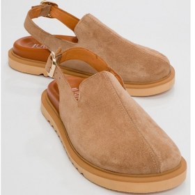 Resim Laby Toprak Süet Hakiki Deri Kadın Sandalet Toprak 