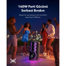 Resim Anker Soundcore Rave 3 AI Karaoke Bluetooth Hoparlör - 160 W Güçlü Ses - 12 Saat Çalma Süresi - A31A3 