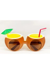 Resim TE Dükkan Hindistan Cevizi Tasarımlı Yaza Merhaba Parti Gözlüğü 