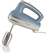 Resim STOREMAX PRStoRe Vintage El Mikseri Mavi 1548/05-450 Watt, 5 Hız, Çırpma ve Yoğurma Başlıkları, Turbo 