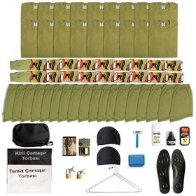 Resim 18'Li Temel Askeri Malzeme Paketi Bedelli Acemi Asker Seti Haki 