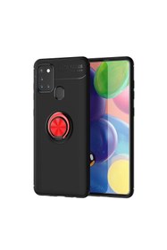 Resim artlab Art Galaxy M31 Kılıf Range Yüzüklü Silikon - Siyah-Kırmızı Lab 