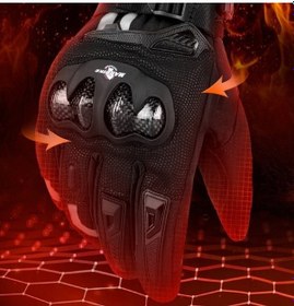 Resim Jokmae Motosiklet Isıtmalı Sürüş Eldivenleri Suya Dayanıklı Darbe Emilimli 