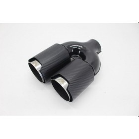 Resim Akrapoviç Çiftli Karbon Egzoz Ucu FR 2x90 Parlak Sağ 