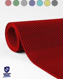 Resim Islak Zeminlerde Kaydırmaz Banyo Paspası - Hijyen İçin İdeal Duş Abdest Lavabo Kapı Önü Paspası (Kırmızı) - 120 x 150 