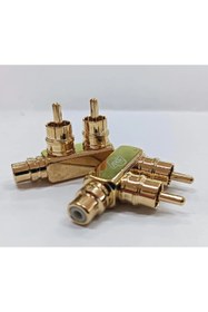 Resim Ars Metal Y Fiş Ars Metal Y Kablo - Gold Y Jak - 1 Dişi 2 Erkek - 2 Adet 