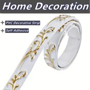 Resim PVC Duvar Kalıplama ve Trim, Kendinden Yapışkan Faux Tavan Hattı, Dekoratif Kenar Bantı, Oturma Odası, Ayna Çerçevesi ve Ev Dekorasyonu 