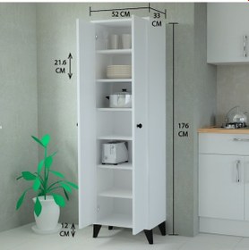 Resim Mobilique Çok Amaçlı Gözde Banyo Dolabı Yedi Raflı 600-00-416 Çok Renkli 