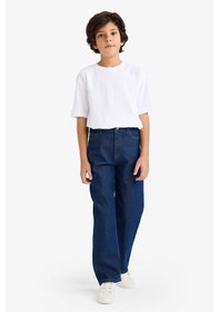 Resim Defacto Erkek Çocuk Wide Leg Düz Paça Jean Pantolon F9384a826smnm34 Mavi-nm34 