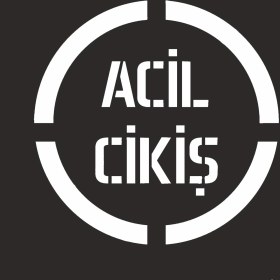 Resim İsg Tabelam 40x40cm/kompozit/Acil Çıkış Boyama Şablonu 