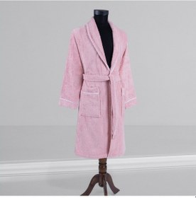 Resim % 100 Pamuklu Laodikeia Şalyaka Bornoz Kadın Erkek Unisex Pembe 