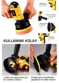 Resim Assur ASR402-02-07 Elektrikli Dikey Polisaj Zımpara Makinesi Sarı 