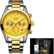 Resim Hanyang Altın Relogio Masculino Lıge Erkek Kuvars Kol Saati Üst Marka Lüks Moda Dalgıç Izle Erkekler 30ATM Su Geçirmez Tarih Saat Spor Saatler (Yurt Dışından) 