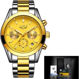 Resim Hanyang Altın Relogio Masculino Lıge Erkek Kuvars Kol Saati Üst Marka Lüks Moda Dalgıç Izle Erkekler 30ATM Su Geçirmez Tarih Saat Spor Saatler (Yurt Dışından) 