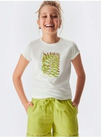 Resim Nk Kids Kız Çocuk Perfect Tshirt-13971 Ekru 