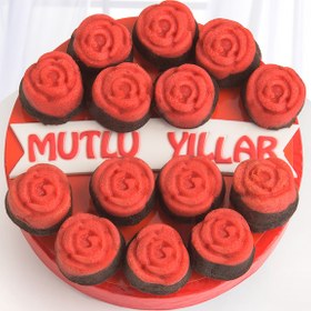 Resim BonnyFood-Mutlu Yıllar Mini Kek Buketi 
