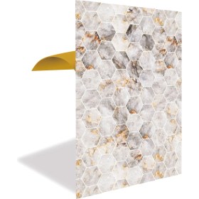 Resim Tink Kendinden Yapışkanlı Gold Petek Mermer Desenli Pvc Panel 41 x 62 cm (12 Adet) 3 M² 