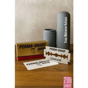 Resim Marsilyan Permasharp 10 Adet Tıraş Jileti Tıraş + Tıraş Malzeme Kutusu Set 