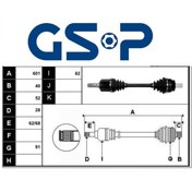 Resim GSP Volvo S60 V60 S80 V70 Sol Aks Komple 1.6 D2 (D4162T) 