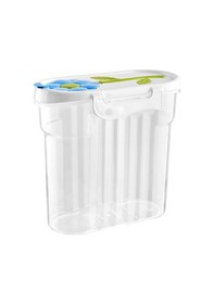 Resim 1.7 Litre Plastik Gıda Erzak Saklama Kabı Papatya Kapaklı Karışık 