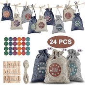 Resim Güzel Hediye 24 Parça Hediye Çantası El Sanatları Seti Advent Rakamları Çıkartmaları, Doğa Çantaları, Kumaş Çantalar, Kendin Yap El Sanatları Erkekler Ve Çocuklar İçin Hediye Çantaları Et Çok Renkli 