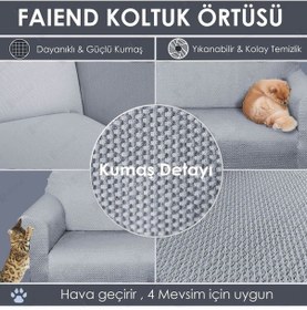 Resim Chester 3 Kişilik Gri Lastikli Kanepe Örtüsü Lastikli Koltuk Örtüsü Koltuk Kılıfı Açikgri 