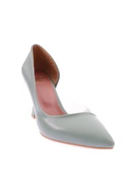 Resim Dgn 0653-22y Kadın Sivri Burun Parmak Dekolteli Yanı Transparan Uzun Topuklu Ayakkabı 0653-1918-R1938 Yeşil 